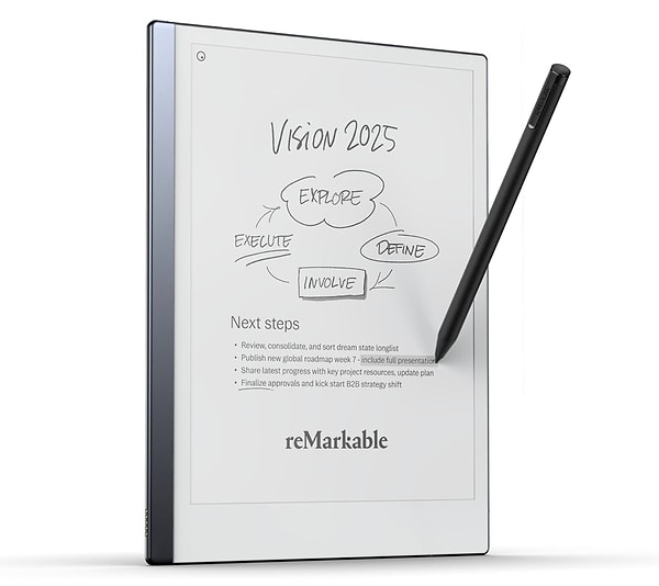 Remarkable 2 Digital Paper Tablet ve Marker Plus Kalem, dijital dünyanın hızını kağıt kalemin o eşsiz hissiyle buluşturan bir teknoloji harikası!