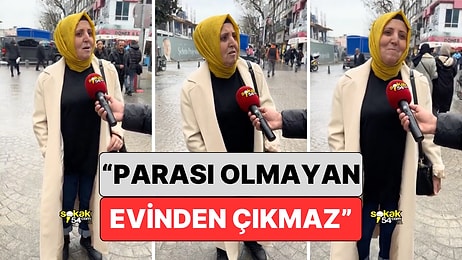 Sokak Röportajında Ülkemizin Ekonomisi ile İlgili Yorum Yapan Kadın Tepki Çekti: "Parası Olmayan Evden Çıkmaz"