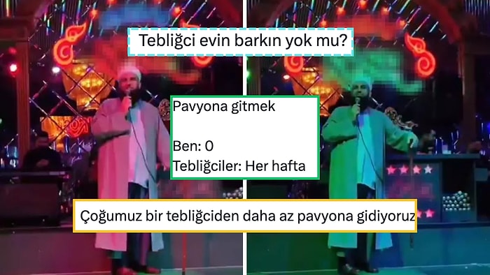 Pavyona Giden Tebliğci Işıklar Altında Vatandaşa ‘Öğütte’ Bulununca Kullanıcılar Mizah Şov Yaptı