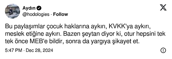 Olayın çok fazla yönü var.