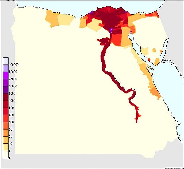6. Mısır'ın nüfus haritası