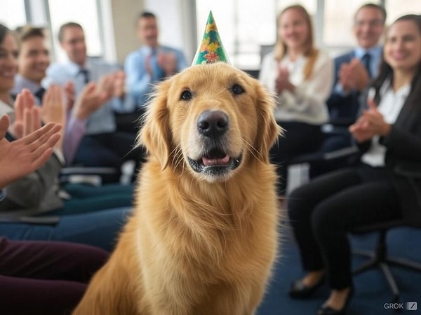 Akrabamın patronunun kızı köpeğine şirkette doğum günü partisi organize etmişti ve tüm çalışanlar zorunlu olarak katılmıştı.