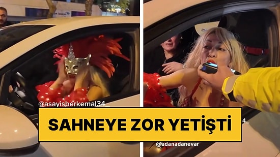 Yılbaşı Gecesi İçin Sahneye Yetişmeye Çalışan Dansöz Çevirmeye Girince Panik Dolu Anlar Yaşadı