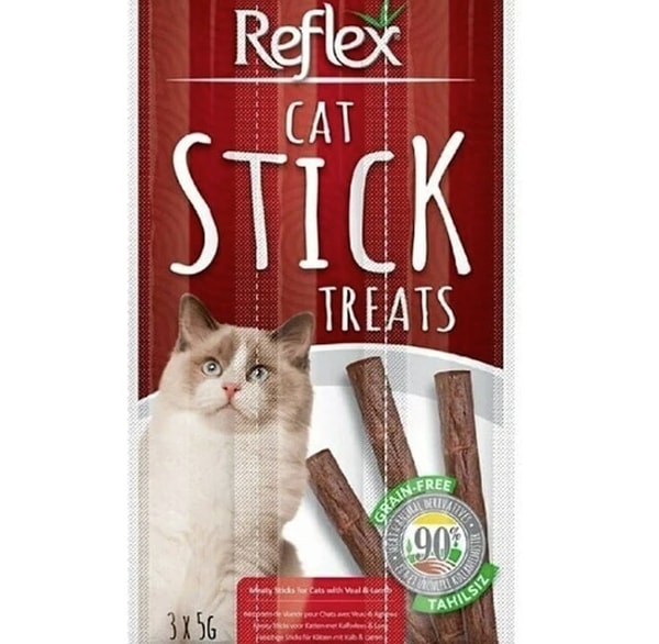 15. Reflex Refle x Biftekli Kuzulu Kedi Ödül Çubuğu 3 x 5 gr