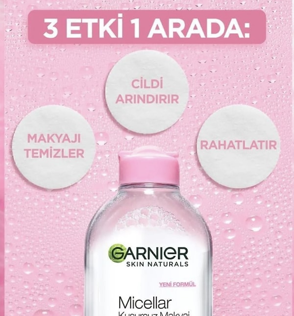 11. Garnier Micellar Kusursuz Makyaj Temizleme Suyu 200ml