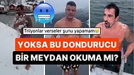 Sevdiceğiyle Norveç'e Giden İbrahim Çelikkol'un Kar Altında Denize Girdiği Anları Görünce Donacaksınız!