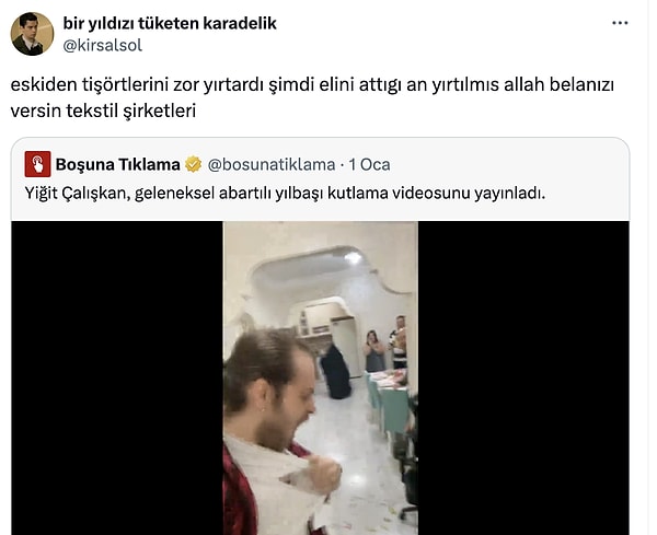 Tek seferde yırtıldı.