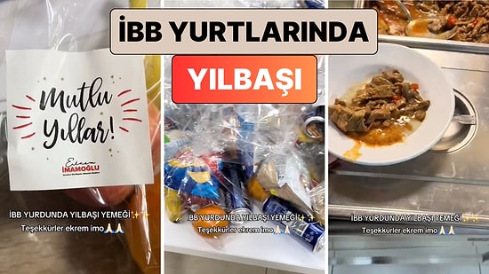 İBB'nin Yurtlarında Kalan Öğrencilere Gönderdiği Yılbaşı Paketi ve Yılbaşı Menüsü Beğeni Topladı