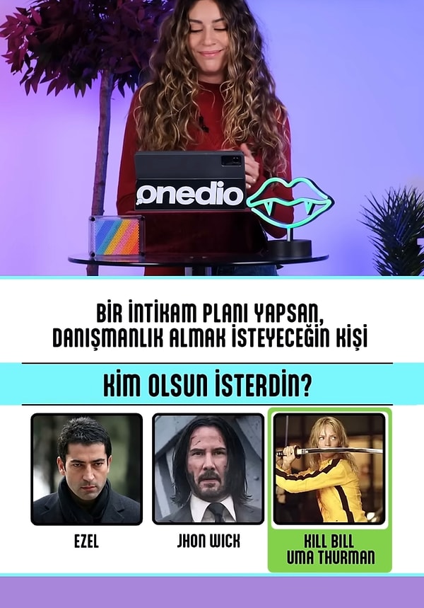 Konsept üç ünlü arasından, belli şartlarda yanına hangisini olmasını istediğine dair seçim yapması şeklindeydi.