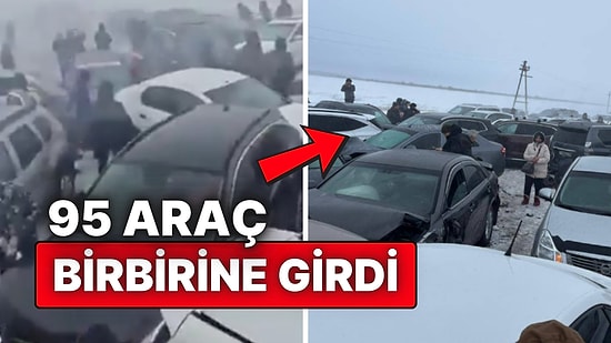 Kazakistan’da Zincirleme Trafik Kazası: 95 Araç Hasar Gördü