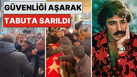 Bir Hayranı Ferdi Tayfur'un Cenazesinde Güvenlik Önlemlerini Aşarak Tabuta Sarıldı