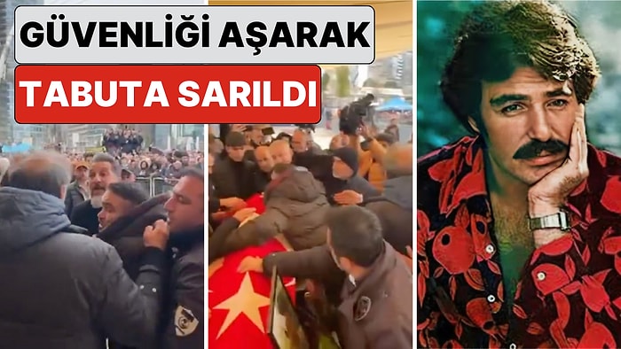 Bir Hayranı Ferdi Tayfur'un Cenazesinde Güvenlik Önlemlerini Aşarak Tabuta Sarıldı