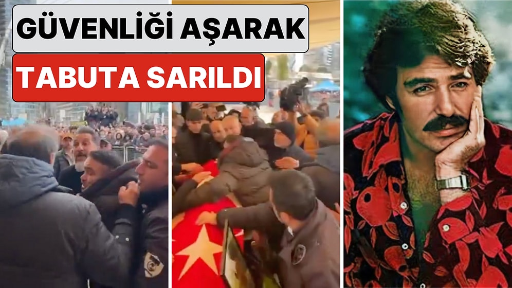 Bir Hayranı Ferdi Tayfur'un Cenazesinde Güvenlik Önlemlerini Aşarak Tabuta Sarıldı