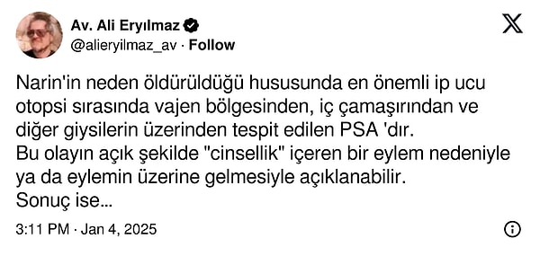 İşte o paylaşım: