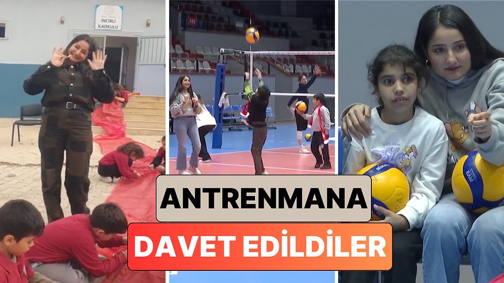 Öğretmenleriyle Soğan Çuvalından Voleybol Filesi Yapan Öğrenciler Aras Kargo'nun Antrenmanına Davet Edildi