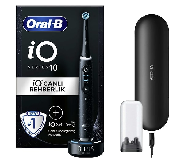 9. Oral-B iO 10 Şarjlı Diş Fırçası - Kozmik Siyah