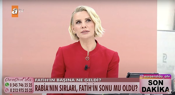 Esra Erol'un sunduğu ATV'de yayınlanan 'Esra Erol'da programı savcılığı harekete geçirdi. Erol'un Ekim ayından bu yana işlediği Fatih Aydın konusunda yeni bir soruşturma başlatıldı.