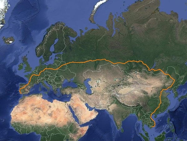 10. Dünyadaki mümkün olan en uzun tren rotası