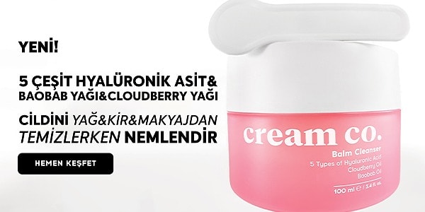 Cream Co. Balm Yüz Temizleyici %35 İndirimde!