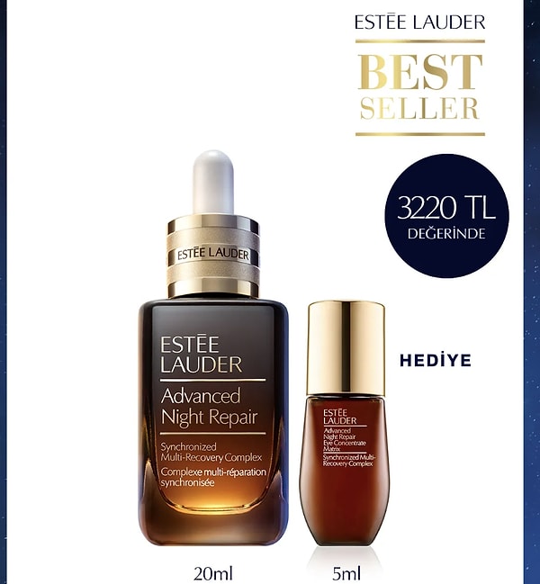 13. Estee Lauder Cilt Bakım Seti - Advanced Night Repair Serum 20ml + Eye Matrix Göz Kremi 5ml, Hyalüronik Asit