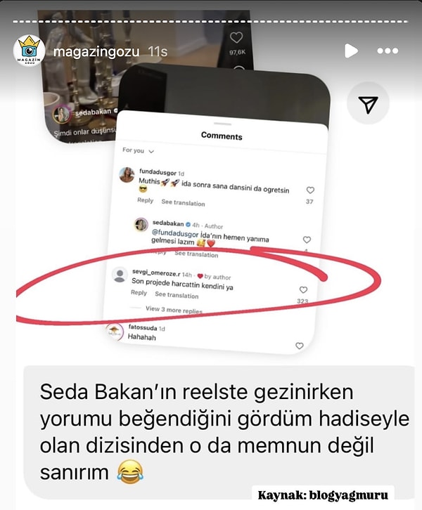 "Son projede harcattın kendini" yorumunu yanlışlıkla mı beğendi bilemiyoruz ama konuyla ilgili herhangi bir açıklama gelmedi.