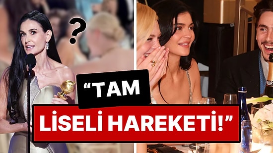 Demi Moore'u Tebrik Etmek İsterken Görmezden Gelinen Kylie Jenner'ın Halleri Goygoyculara Malzeme Çıkardı