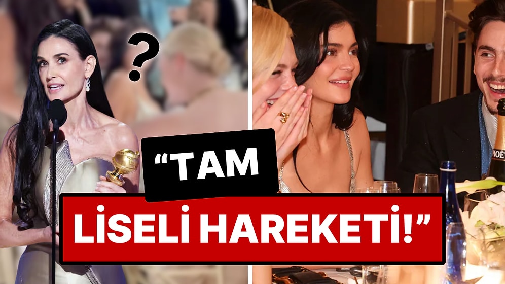 Demi Moore'u Tebrik Etmek İsterken Görmezden Gelinen Kylie Jenner'ın Halleri Goygoyculara Malzeme Çıkardı