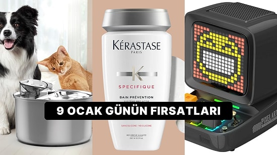 Bugün İndirimde Neler Var? Otomatik Kedi Su Sebilinden Keraste'nin Şampuanlarına 9 Ocak 2025 Günün Fırsatları