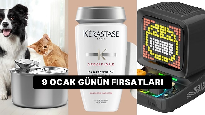 Bugün İndirimde Neler Var? Otomatik Kedi Su Sebilinden Keraste'nin Şampuanlarına 9 Ocak 2025 Günün Fırsatları