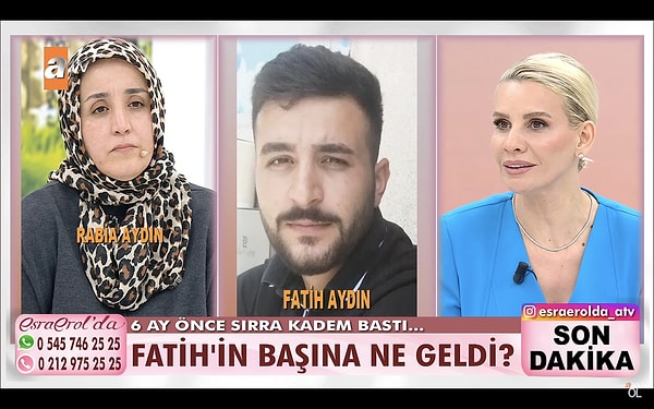 Yayınlarında 22 yaşındaki Fatih Aydın'ı arayan Esra Erol, bu olayın da etkisinde kaldığının altını çizerek "Çocuklar Kaybolmasın" platformu kurmak istediğini dile getirmişti.