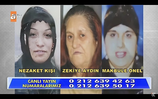 Reklam arasında Müge Anlı ile özel konuşan Sabri, Nezaket Kışı ve Zekiye Aydın kaybının cinayet olduğunu itiraf etti.