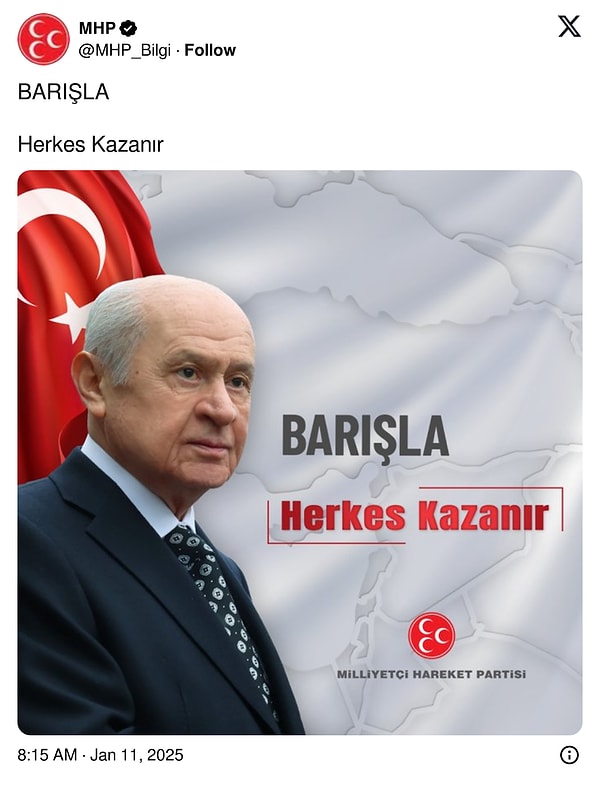 Kritik ziyaretler öncesinde MHP'nin resmi X hesabından oldukça dikkat çeken bir paylaşım gerçekleştirildi.