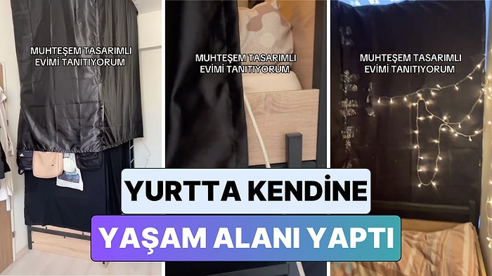 KYK Yurdunda Özel Alan Probleminden Sıkılan Bir Öğrenci Sorunu Kendi Çabasıyla Çözdü