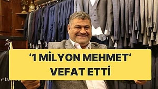 Sosyal medya ile hayatımıza birçok isim girdi. Kimi doğal halleriyle, kimi özel yetenekleriyle ünlü olmayı başardı. '1 Milyon Mehmet' ismiyle bilinen Mehmet Bucak da her haliyle sempatileri toplayan bir isimdi. Ancak Mersin'de yaşayan isimden acı haber geldi. Bugün Mehmet Bucak'ın vefat ettiği öğrenildi.