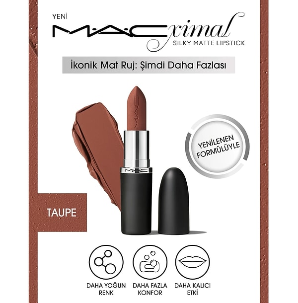 7. MAC XIMAL Silky Matte Lipstick - Taupe