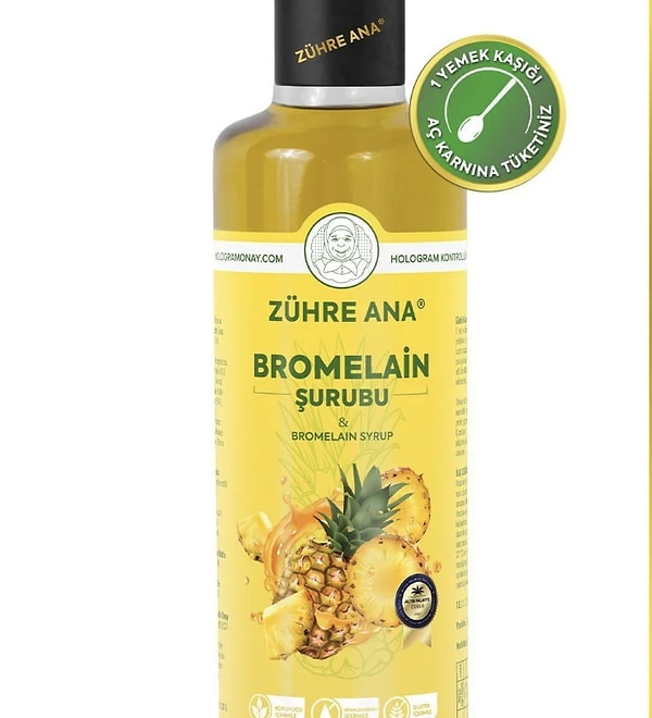 12. Zühre Ana Bromelain Ananas İçeren Detox Şurubu