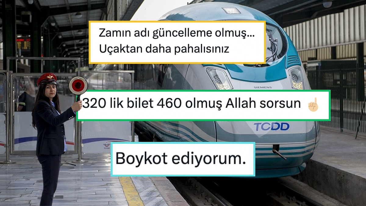 TCDD Gece Saatlerinde YHT Biletlerine Fahiş Zam Geldiğini Duyurunca Vatandaşlardan Tepki Yağdı