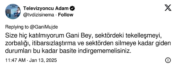 Gani Müjde'nin bu yorumuna ise tepki yağıyor;