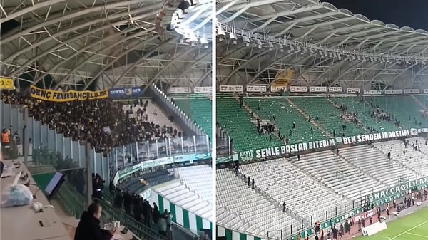 Konyaspor, deplasman seyircisinin "kümeye" dediği anlarda stadyumda Şampiyonlar Ligi müziğini açtı.