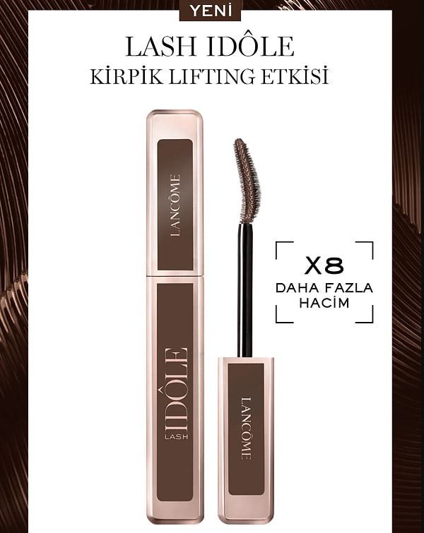 10. Lancome Lash Idôle Lifting Etkili Hacim Veren Maskara 02 Kahverengi