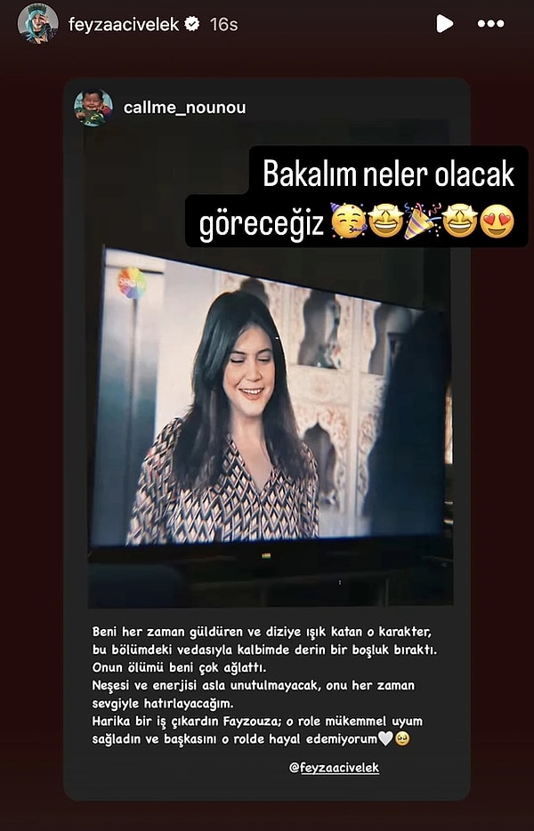 Oyuncudan böyle bir açıklama gelmemiş olmasına ek olarak Civelek, sosyal medya hesabından yaptığı paylaşımla da kafa karıştırdı. Civelek, Nilay'ın ölümü ile ilgili "Bakalım neler olacak, göreceğiz" yazdı.