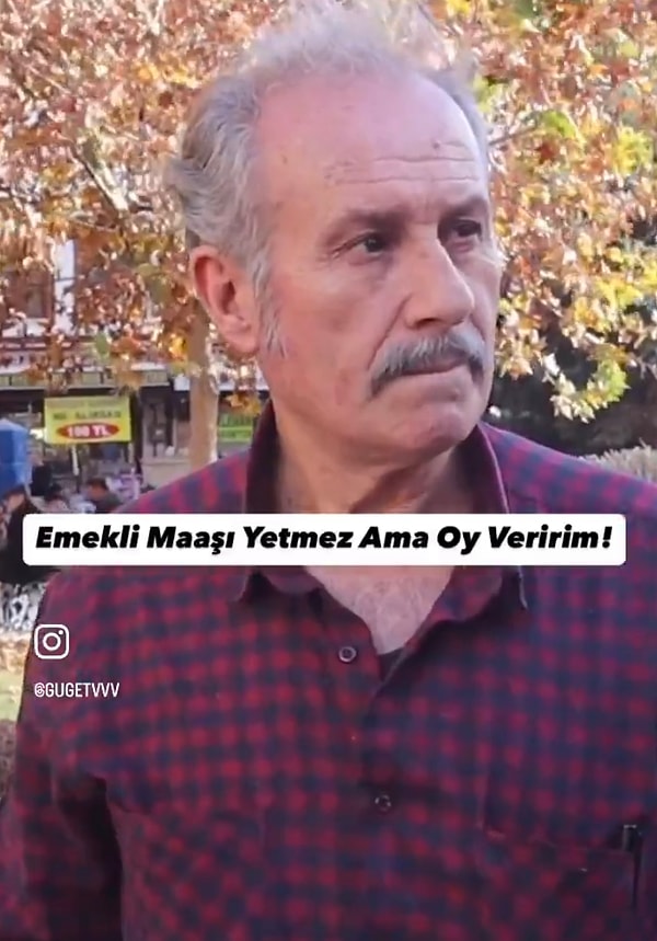 Ardından ise muhabir, “Yarın seçim olsa oy verir misiniz?” diye sorunca vatandaş, “Birinin yolu belli, birinin yolu belli. Gene veririm.” dedi.