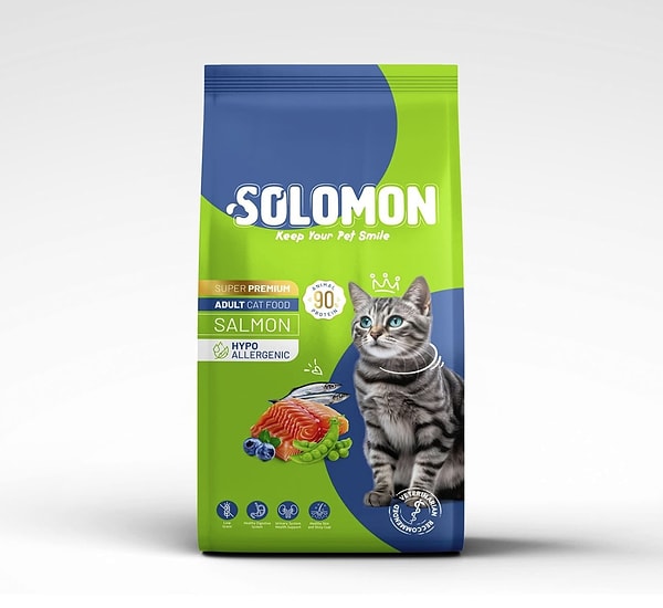 Yetişkin Somon'lu Süper Premium Kedi Maması