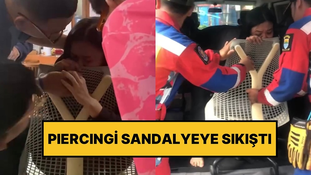 Burnundaki Piercingi Sandalyeye Sıkışan Kadının Yardımına İtfaiye Yetişti