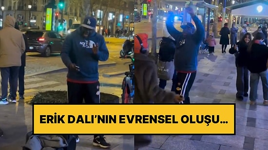 Paris’te Unutulmaz Anlar: Türkleri Gören Sokak Sanatçısı Erik Dalı Çalınca Eğlencenin Dibine Vurdular