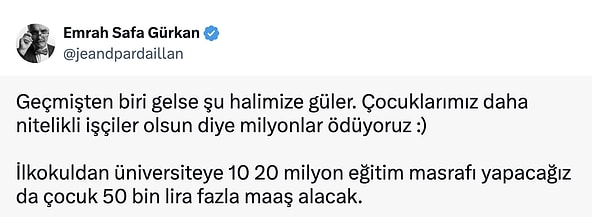 Tarihçi Emrah Safa Gürkan da özel okullara ödenen bu paralara şu şekilde tepki gösterdi.