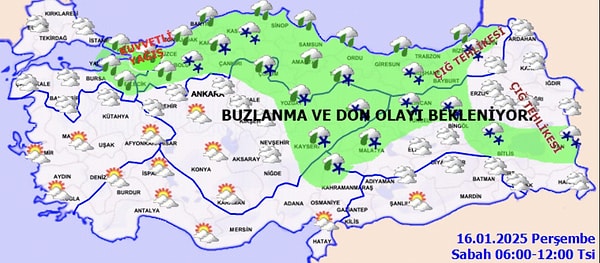 Trabzon’un doğusu, Rize ve Artvin için kuvvetli kar yağışı uyarısı yapıldı. Yapılan uyarıda heyelan, su baskını, buzlanma ve çığ gibi olumsuzluklara karşı dikkatli olunması gerektiği belirtildi.