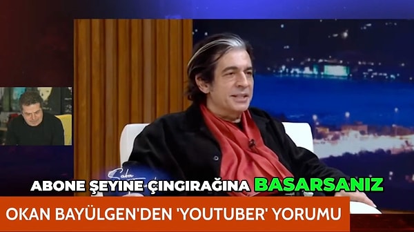 Okan Bayülgen, geçtiğimiz günlerde katıldığı bir televizyon programında, Youtube üzerinden programlar yapan gazeteciler hakkında ““Koskoca adamların abone çıngırağına basın demesi çok ayıp” dedi.