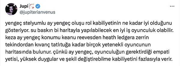 Bu oyunculuk yeteneği yengeç burcu etkisinden mi?