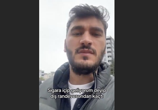 Eşiyle birlikte dişçiye giden bir adam son dakika korkusu galip gelince sigara içme bahanesiyle hastaneden kaçtı.